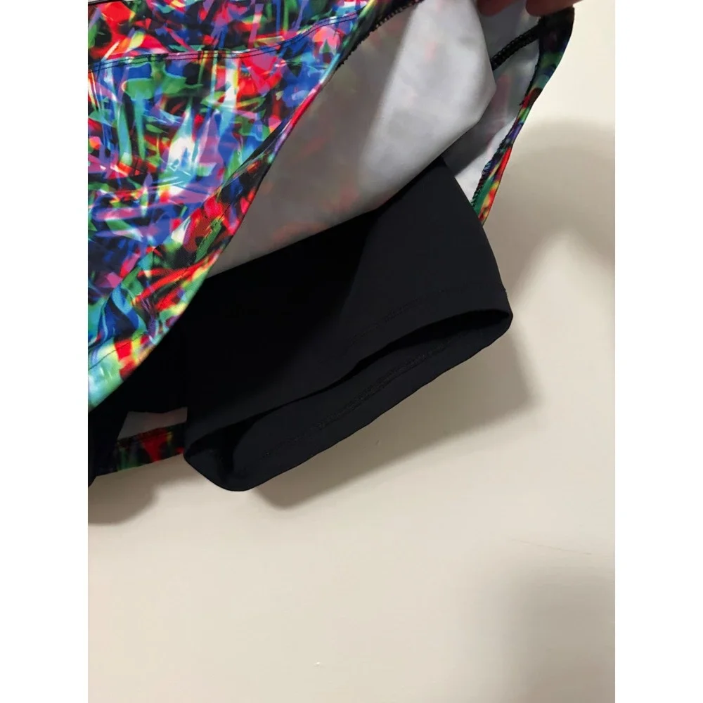 SmashGal‎ Women Medium Athletic Skort Multicolor Abstract Tennis Golf Pickleball